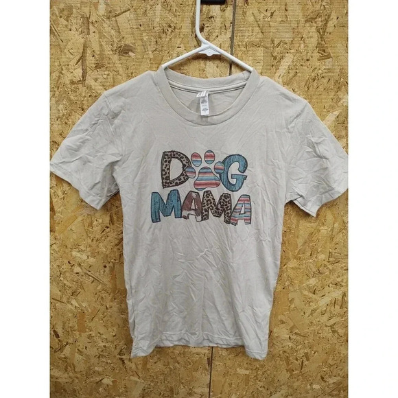 Dog Mama Colorful Soft Bella+ Canvas Size Small Boutique Graphic Tee - Picture 1 of 2